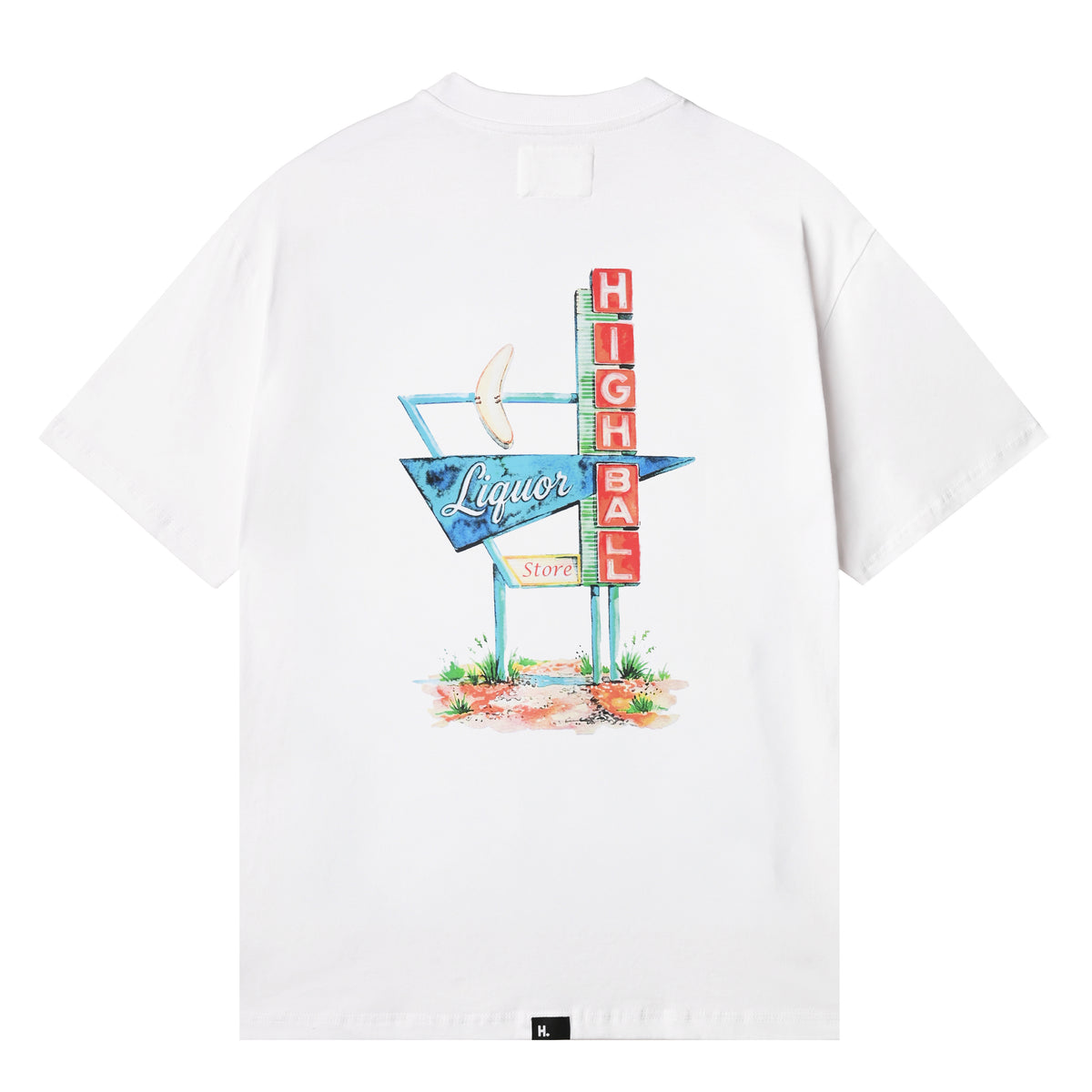 LIQUOR SIGN TEE - WHITE