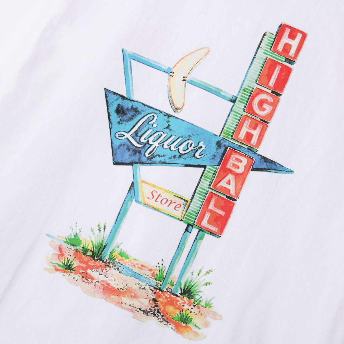 LIQUOR SIGN TEE - WHITE