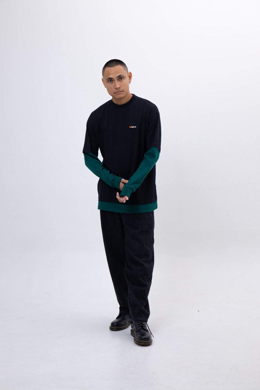 MUSKA TEE - BLACK - GREEN