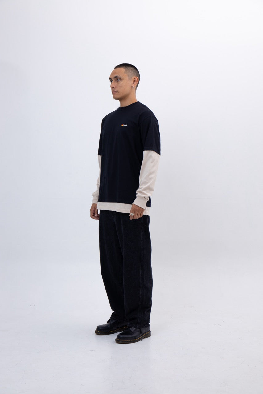 MUSKA TEE - BLACK - BEIGE