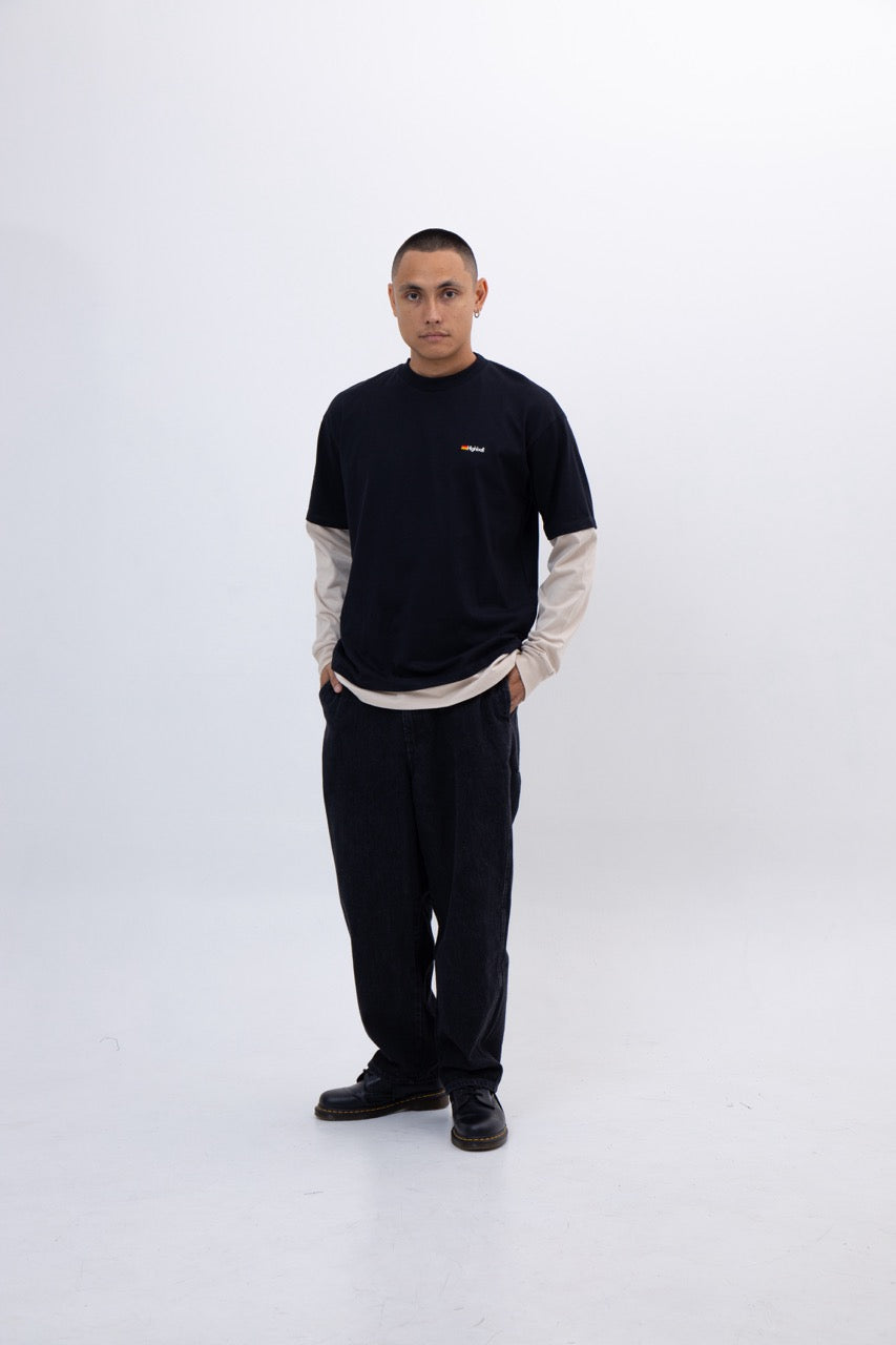 MUSKA TEE - BLACK - BEIGE