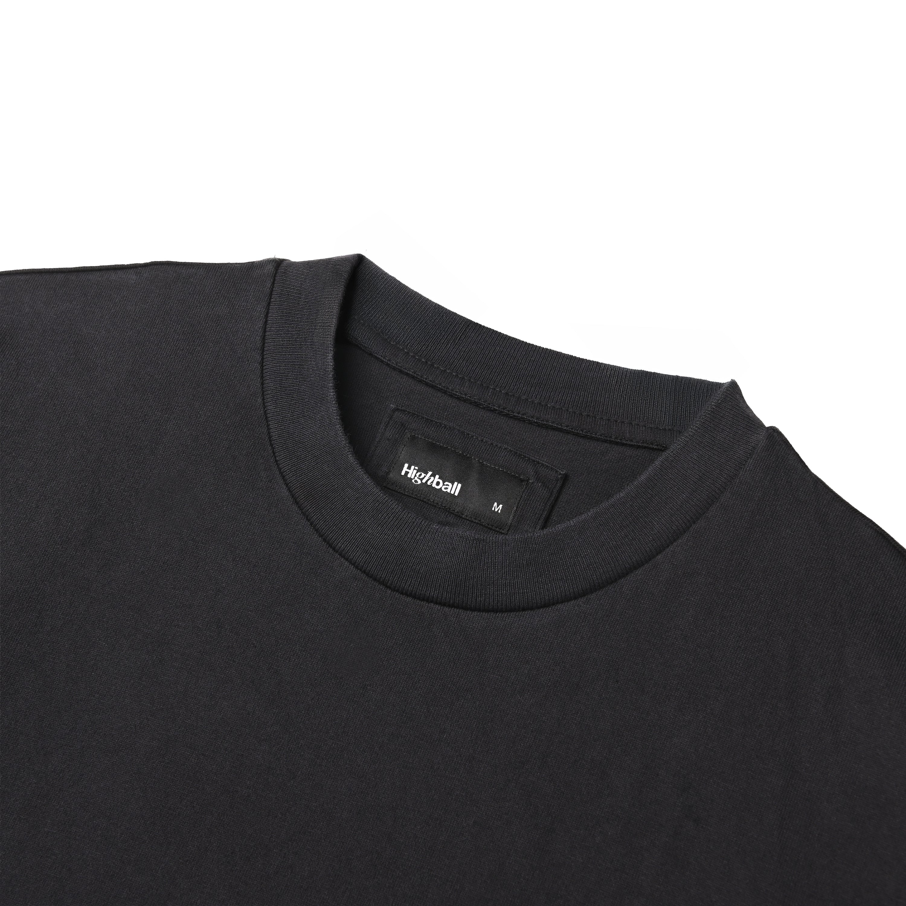 LOUNGE TEE - BLACK WASHED